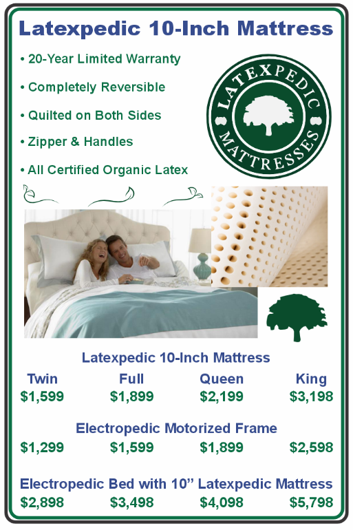 10-inch latex mattress for adjustable beds, our best seller