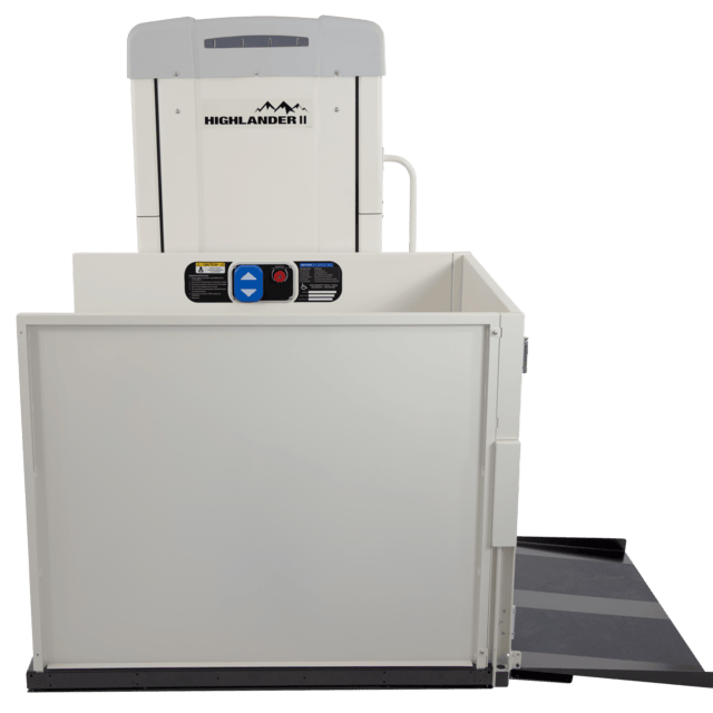 Las Vegas Harmar Highlander II vertical platform wheelchair lift with safety gate and ramp