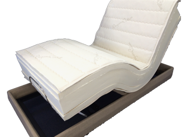 Latex mattress on Electropedic adjustable hospital beds