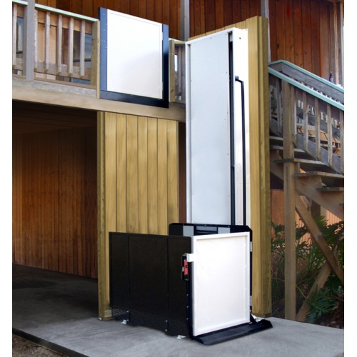 Durable low-maintenance vertical platform wheelchair porch lift at a residence in Las Vegas - ELECTROPEDIC